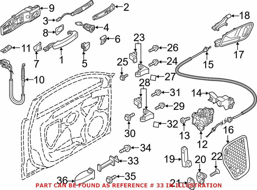 Audi Door Check - Front 8V5837249